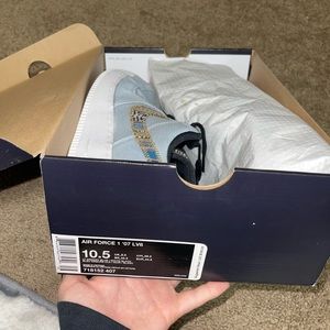 Light armory blue nike airforce 1’s